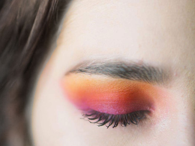 Red orange blended eyeshadow York